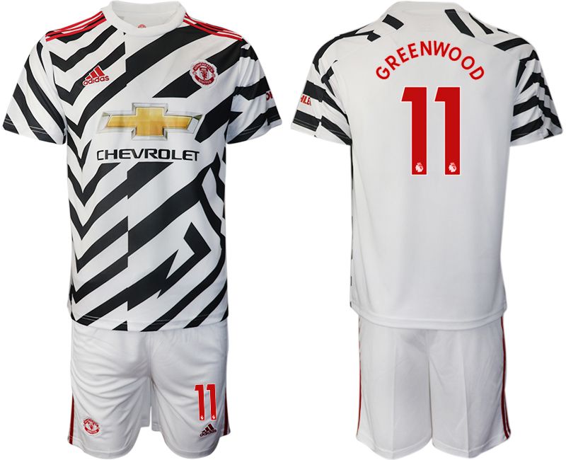 Men 2020-2021 club Manchester united away #11 white Soccer Jerseys